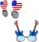 6-Pack American Flag Sunglasses, USA Patriotic Party Glasses for 4th of July, Independence Day, Holiday Parties, and Photo Booth Props